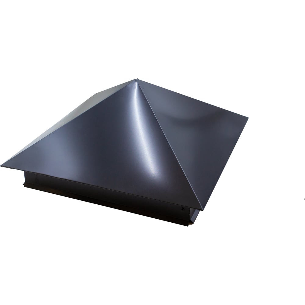 Изображение товара Металлический колпак на столб ПРОФМЕТСТИЛЬ серый RAL 7024 1118