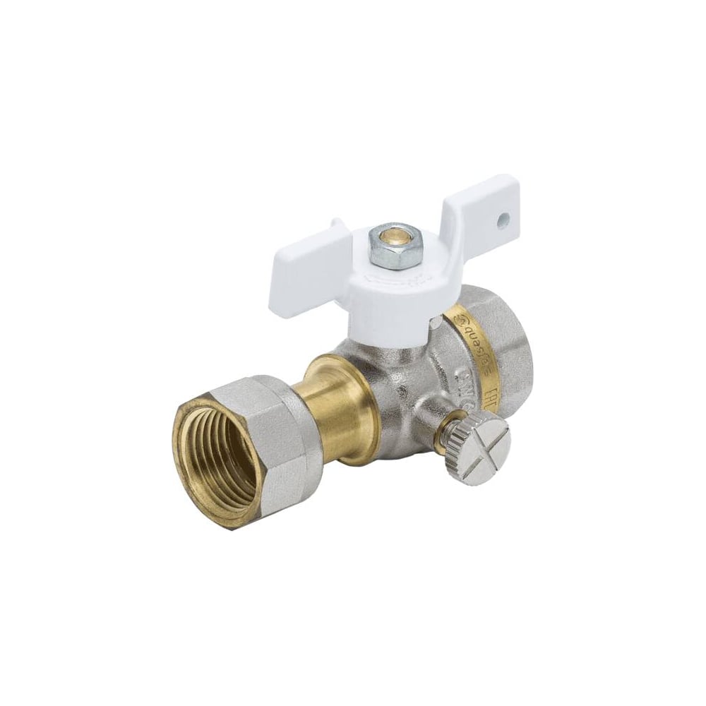 Кран для манометра Aquasfera латунь, 1124 Standard G1/2"-G1/4" Ру40 м/нак/г 1124-01 012-0303