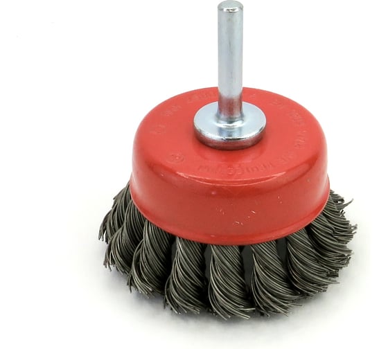 Изображение товара Щетка чашечная жгутовая Д70 мм, c хв-м д6 мм, ворс сталь 0.5 мм, для дрели OSBORN 608.152-1008