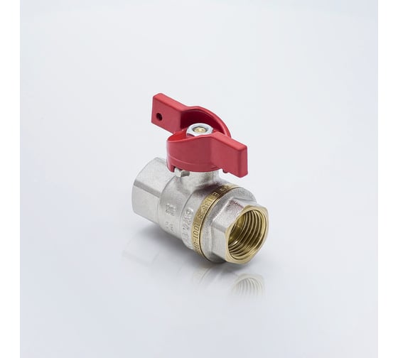 Изображение товара Шаровой кран Aquasfera латунь, 1002 Euro нк Ду15 Ру40 м/м полнопроходной, бабочка 1002-01 109-0411