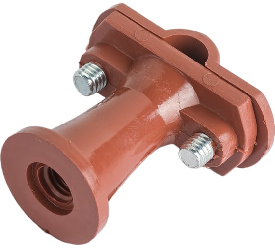 Изображение товара Держатель круглого проводника EZETEK 6-10мм коричневый, высота 38мм, пластик 91105