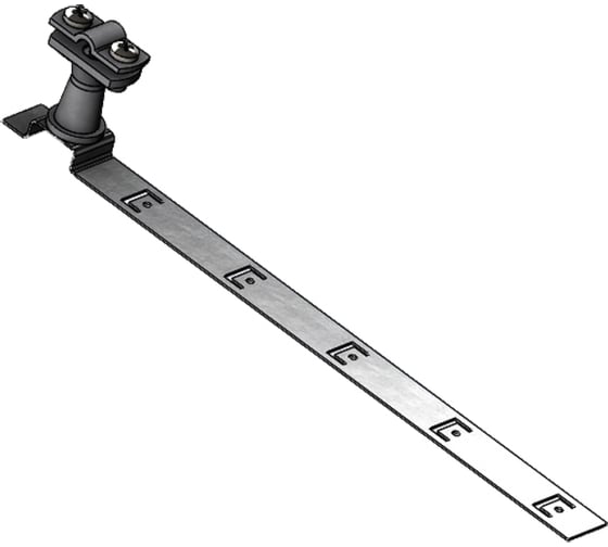 Изображение товара Держатель круглого проводника EZETEK 6-10мм для черепичной кровли серый, оцинковка 91042