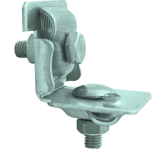 Изображение товара Универсальный держатель круглого проводника EZETEK 6-10мм для фальца 0.7-8мм, оцинковка 91091-2