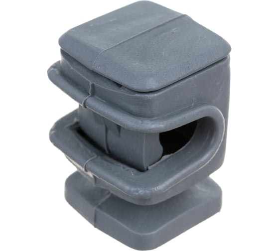 Изображение товара Держатель круглого проводника EZETEK 6-8мм серый, высота 16мм, пластик 91002