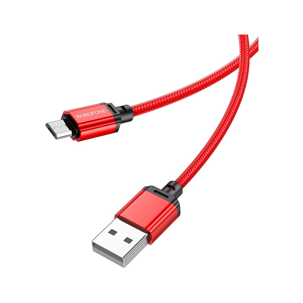 Изображение товара Кабель Borofone BX87 Sharp AM-microBM 1 м нейлон красный