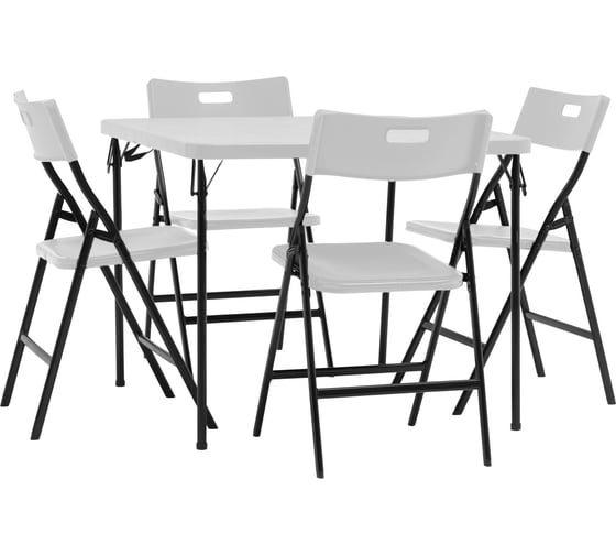 Изображение товара Комплект раскладного стола и стульев Стул Груп белый YX-ZFP86 white
