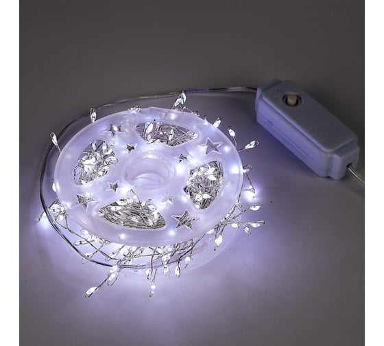 Изображение товара Гирлянда светодиодная Uniel ULD-S1000-250/DTA WHITE IP20 DEWDROP UL-00012123