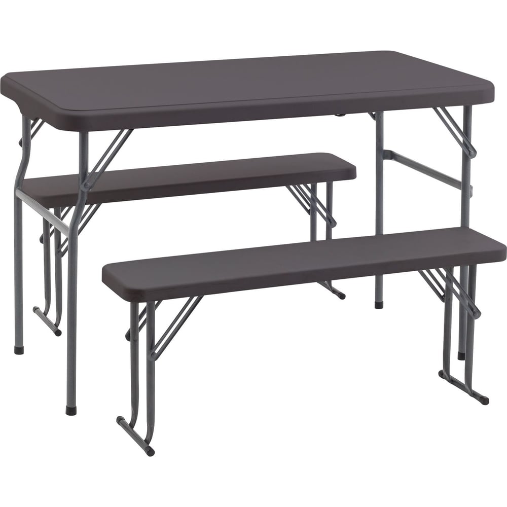 Изображение товара Комплект стола и двух скамеек Стул Груп Кейт коричневый