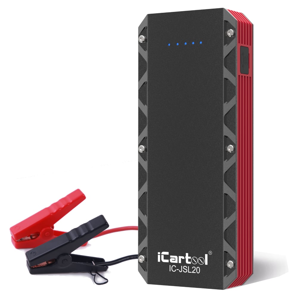 Изображение товара Пусковое устройство iCarTool 12В 20000мАч 2000А с фонариком для автомобиля мотоцикла лодки