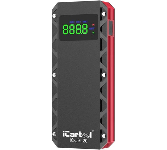 Изображение товара Пусковое устройство iCarTool 12В, 20 000 мАч, 1000/2000А IC-JSL20