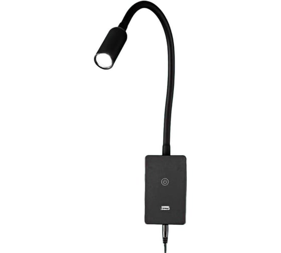 Изображение товара Светильник гибкий INLUX FLEX с USB Чёрный IN80101