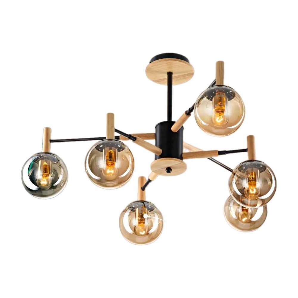 Изображение товара Люстра INLUX Stil на штанге IN10161 черная 6 ламп E27