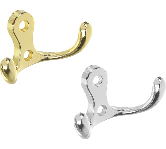Изображение товара Крючок ЕРМАК 1010 CP, металл, 2 цвета: золото, хром 639-068