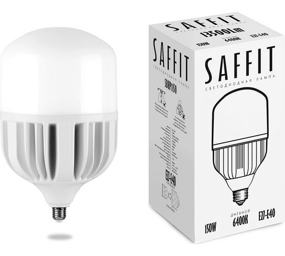Изображение товара Светодиодная лампа SAFFIT 150W 230V Е27-E40 6400K T160, SBHP1150 55144