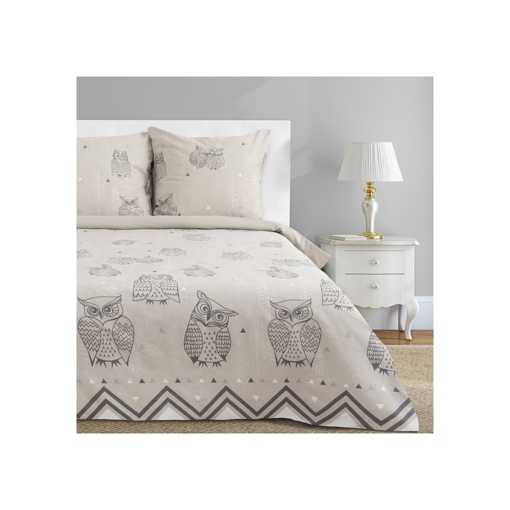Изображение товара Комплект постельного белья Этель евро Ушастые совы хлопок бязь 220x240 70x70