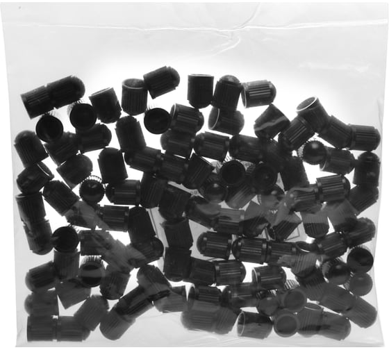 Изображение товара Колпачок для колесного вентиля пластиковый черный ACG (уп/100 шт) LUXOR 1026065