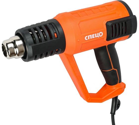 Изображение товара Фен технический Спец БПВ-2000-1, 2000Вт, мах производительность 250-550л/мин, LCD дисплей, электронная регулировка температуры 50-650гр.Ц, шаг регул тем 10 гр.Ц, 3 насадки, карт кор СПЕЦ-4049