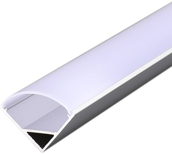 Изображение товара Комплект углового алюминиевого профиля с рассеивателем REXANT 16x16мм, 2 м 146-402