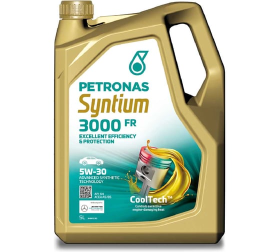 Изображение товара Моторное масло Petronas SYNTIUM 3000 FR синтетика 5W- 30, 5л 70260M12EU