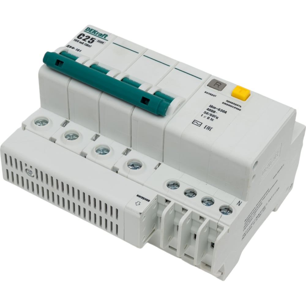 Изображение товара Дифференциальный автомат Dekraft ДИФ101-4Р-025А-100-C