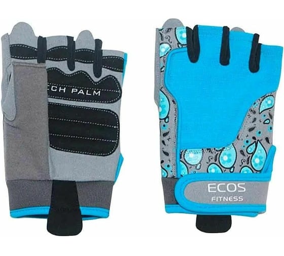 Изображение товара Перчатки для фитнеса Ecos женские, голубые, р. L SB-16-1735 005321