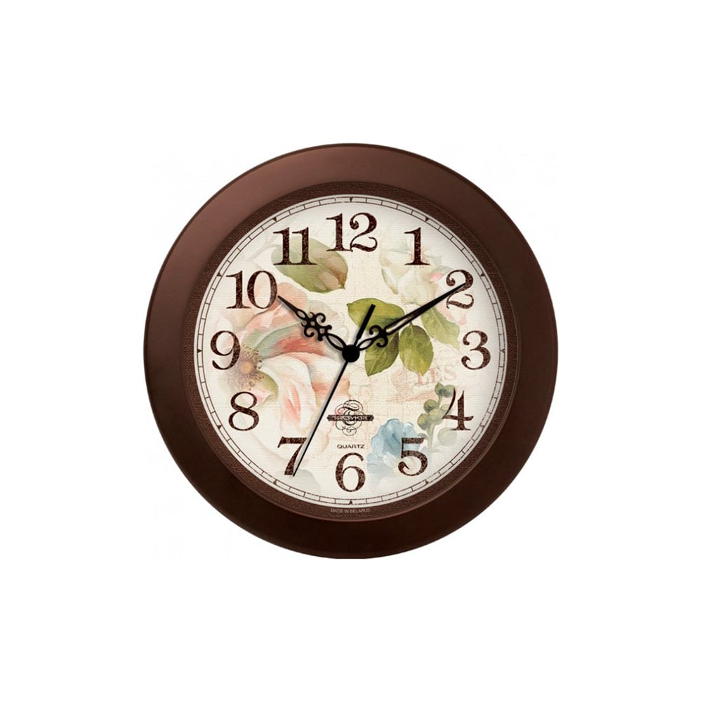 Изображение товара Настенные деревянные часы TROYKATIME Тройка 11163159, стильные деревянные часы для интерьера