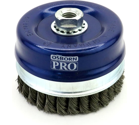 Изображение товара Щетка чашечная жгутовая Д120 мм, 5/8", ворс сталь 0.5 мм, для УШМ OSBORN 608.155-0802