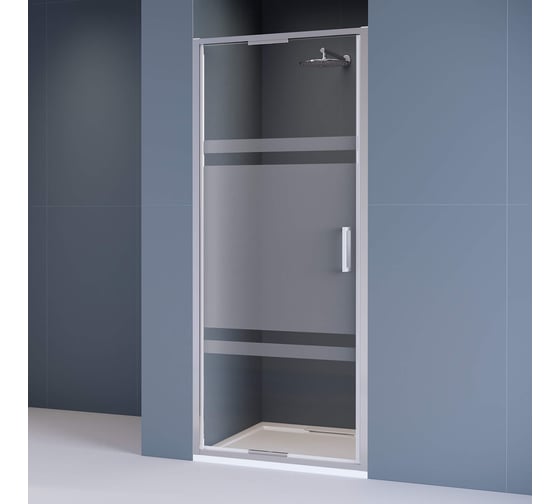 Изображение товара Душевая дверь RGW 90х195 SV-05 хром, прозрачное-матовое-прозрачное, 8 мм, Easy 70320509-201