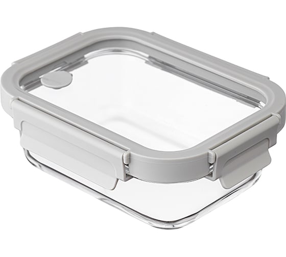 Изображение товара Контейнер для запекания и хранения прямоугольный Smart Solutions с крышкой, 640 мл, светло-серый SS0000236