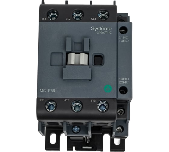 Изображение товара Контактор Systeme Electric MC1E 3п 65А кат. 220В/230В AC 1НО+1НЗ SE MC1E65M7