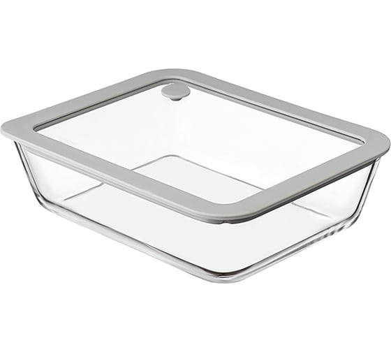 Изображение товара Контейнер для запекания и хранения стеклянный Smart Solutions с вакуумным эффектом, 1,4 л, светло-серый SS0000228