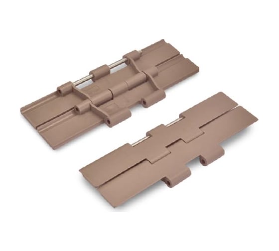 Изображение товара Цепь модульная полиацеталь -40, +80°C, SS штифт, HS-821-K1000-POM, цепь пластинчатая, коричневая, штифт SS (HGB) Hongsbelt 00-00038320