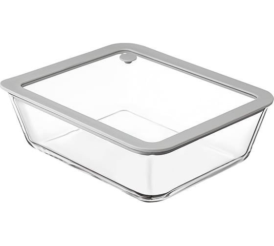Изображение товара Контейнер для запекания и хранения стеклянный Smart Solutions с вакуумным эффектом, 2,6 л, светло-серый SS0000229