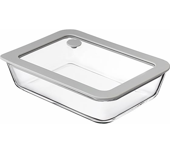 Изображение товара Контейнер для запекания и хранения стеклянный Smart Solutions с вакуумным эффектом, 700 мл, светло-серый SS0000227