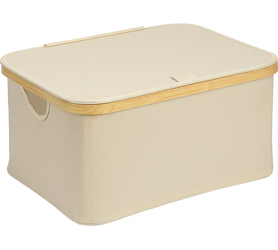 Изображение товара Корзина для белья Smart Solutions Neat Low, 40x33x20 см, молочная SS0000154