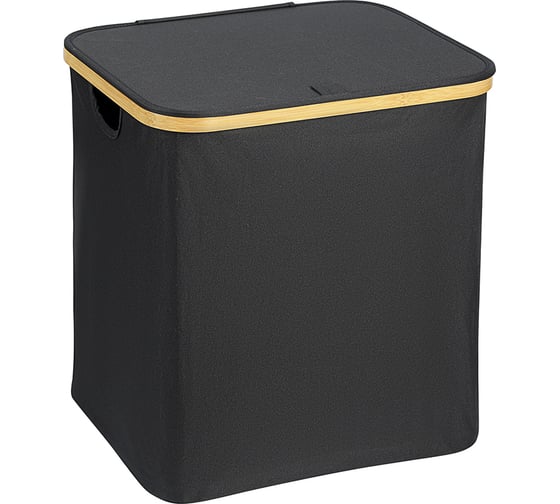 Изображение товара Корзина для белья Smart Solutions Neat Mid, 40x33x43 см, черная SS0000153