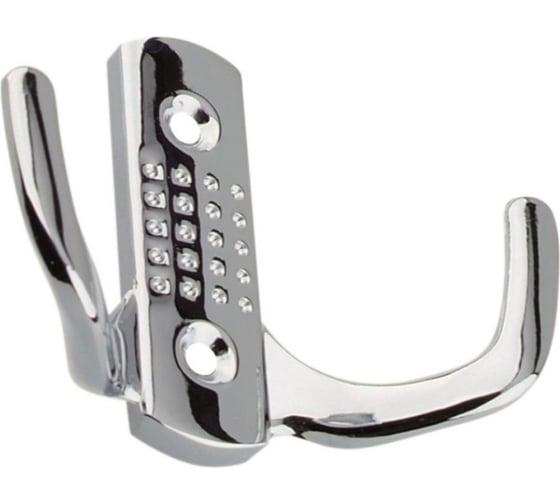 Изображение товара Крючок мебельный Trodos "ZY-201В" 2-рожковый, сплав ЦАМ, хром 302077