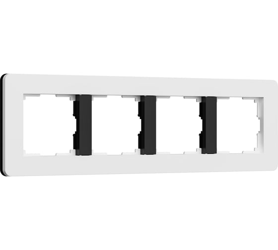Изображение товара Рамка на 4 поста WERKEL Split (белый/черный, soft-touch) a067991