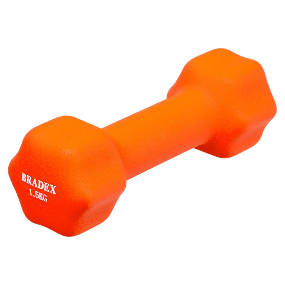 Неопреновая гантель BRADEX блок для йоги bradex sf 0731 оранжевый