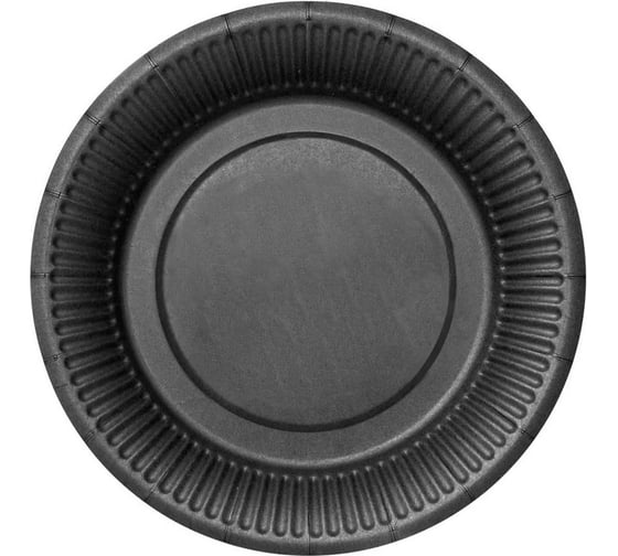 Изображение товара Тарелка картонная Papperskopp d230 мм, 100 шт, ламинированная черная ОП-230106
