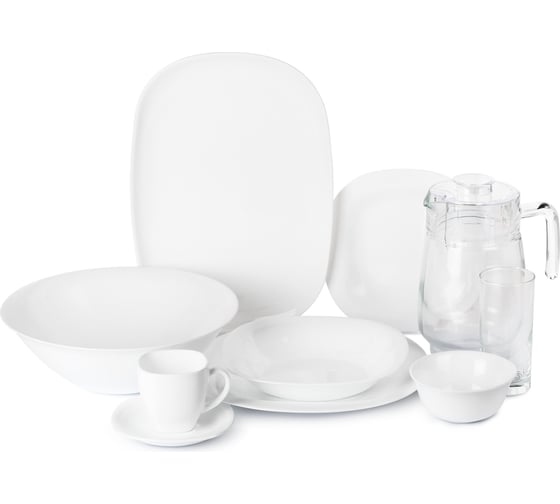Изображение товара Столовый набор LUMINARC КАРИН белый, 46 предметов N4781
