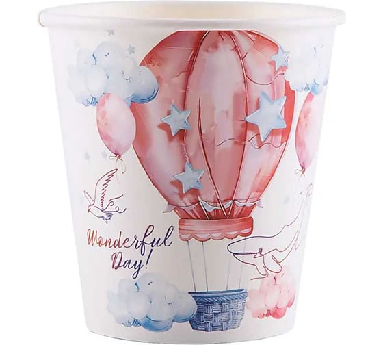 Изображение товара Бумажные стаканы PATERRA WONDERFUL DAY 250 мл, 20 шт 491-037