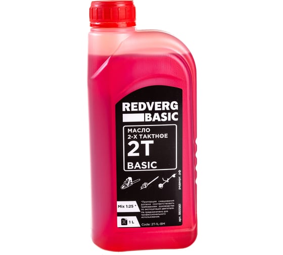 Изображение товара Масло минеральное 2-х тактное Basic 1 л REDVERG 6662687
