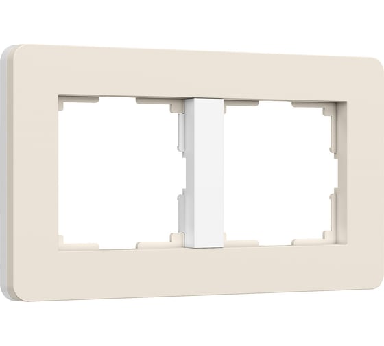 Изображение товара Рамка на 2 поста WERKEL Split (айвори/белый, soft-touch) a067254