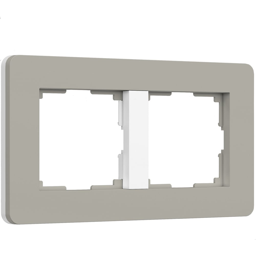 Изображение товара Рамка на 2 поста WERKEL Split дымчатый/белый soft-touch