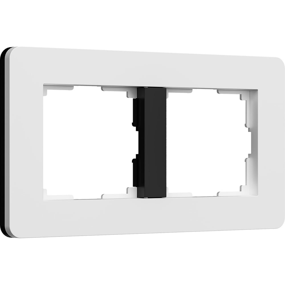 Изображение товара Рамка на 2 поста WERKEL Split белый/черный soft-touch a067989