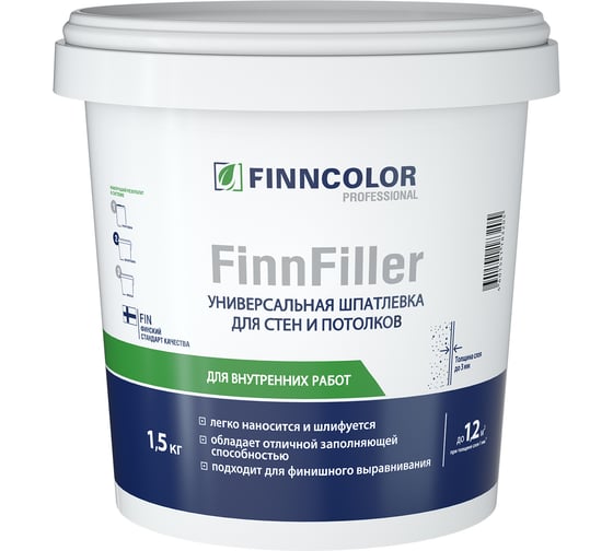 Изображение товара Финишная шпатлевка Finncolor Finnfiller 0,9 л 700008046