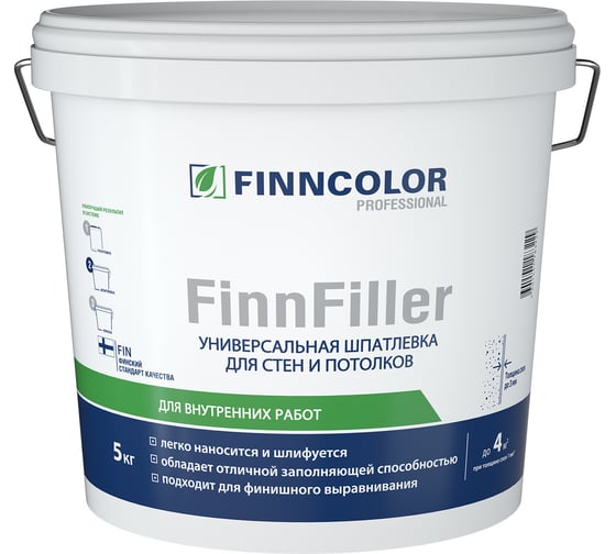 Изображение товара Шпатлевка финишная Finnfiller 3 л Tikkurila 700008047
