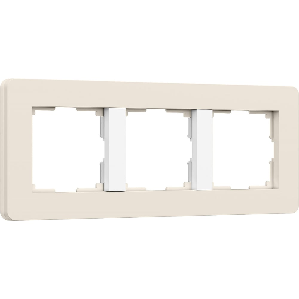 Изображение товара Рамка на 3 поста WERKEL Split айвори/белый мягкое покрытие поликарбонат