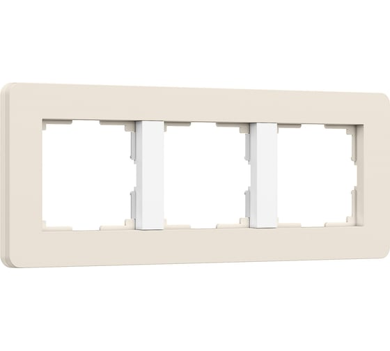 Изображение товара Рамка на 3 поста WERKEL Split (айвори/белый, soft-touch) a067256